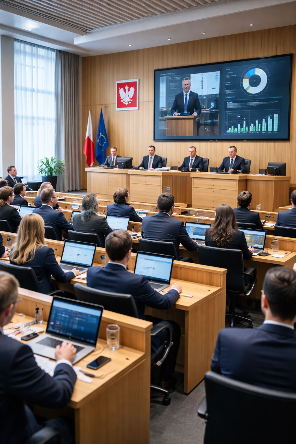 Centrum zarządzania kryzysowego i ściana wideo